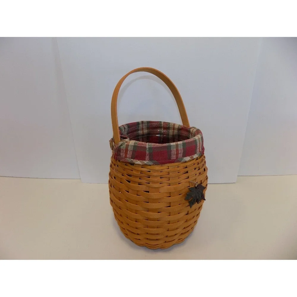 October Fields Basket w/ Protector, Liner & Charm Longaberger